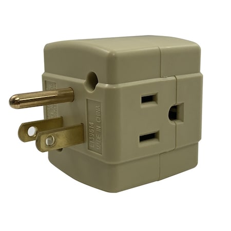 Projex Plug Adapter, Outlet Tap, 5-15P, Ivory AB-26/11PRJ